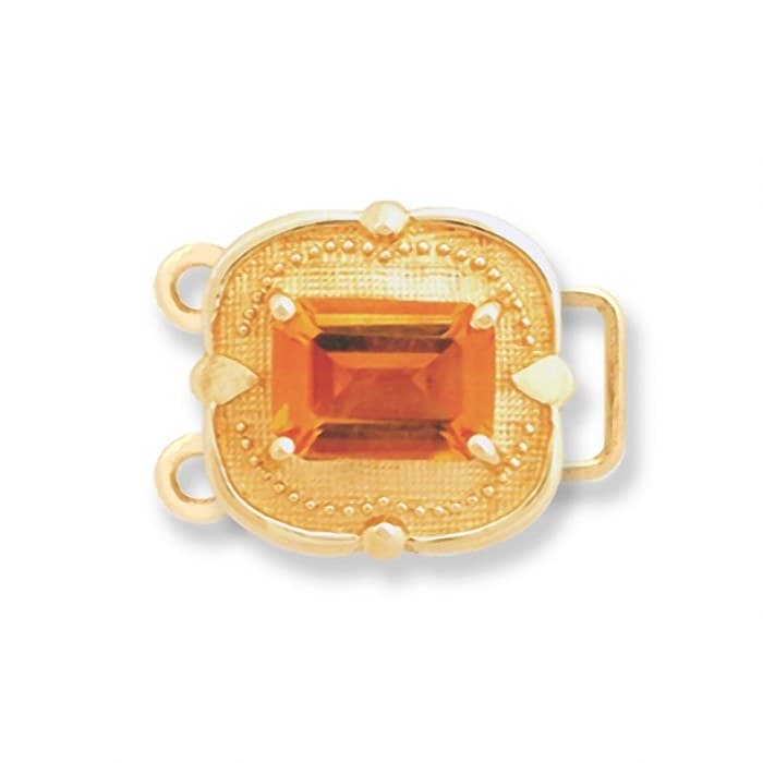 CL008 14kt Yellow Gold Citrine top