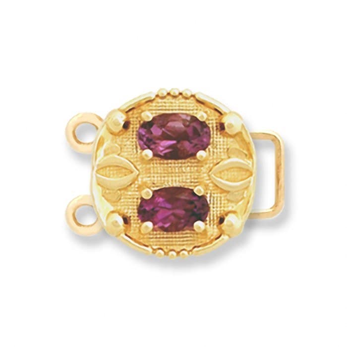 CL011 14kt Yellow Gold Amethyst top