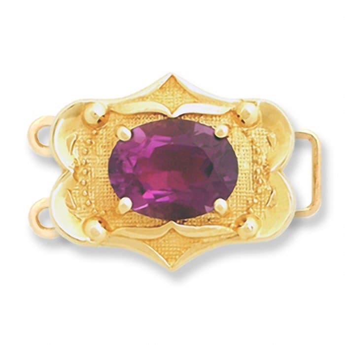 CL019 14kt Yellow Gold Amethyst top