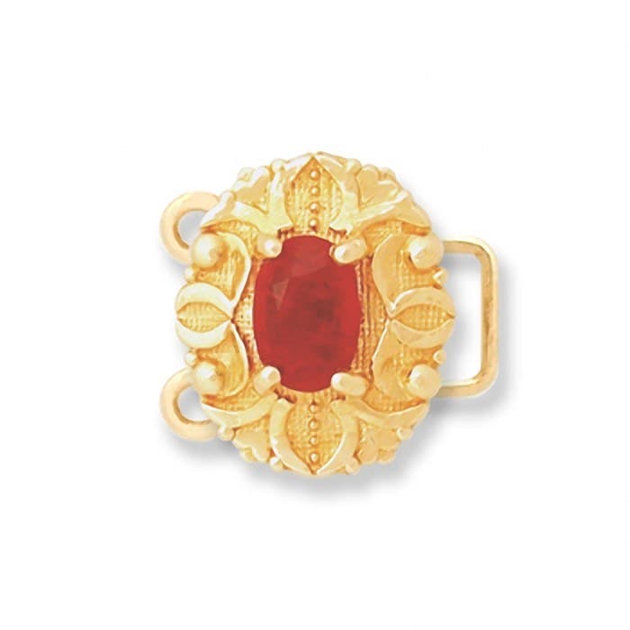 CL029 14kt Yellow Gold Ruby top