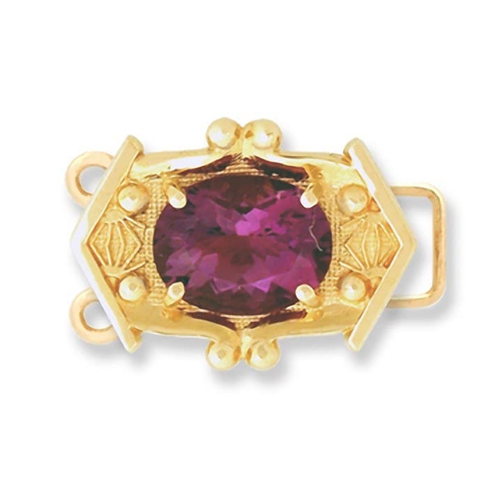 CL032 14kt Yellow Gold Amethyst top