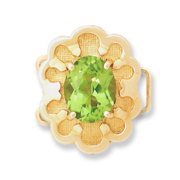 CL039 14kt Yellow Gold Peridot top