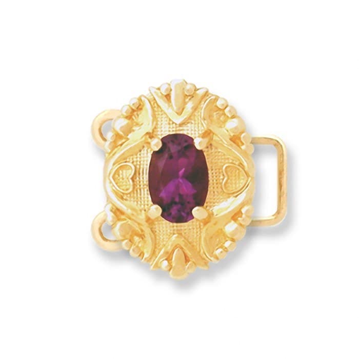 CL042 14kt Yellow Gold Amethyst top
