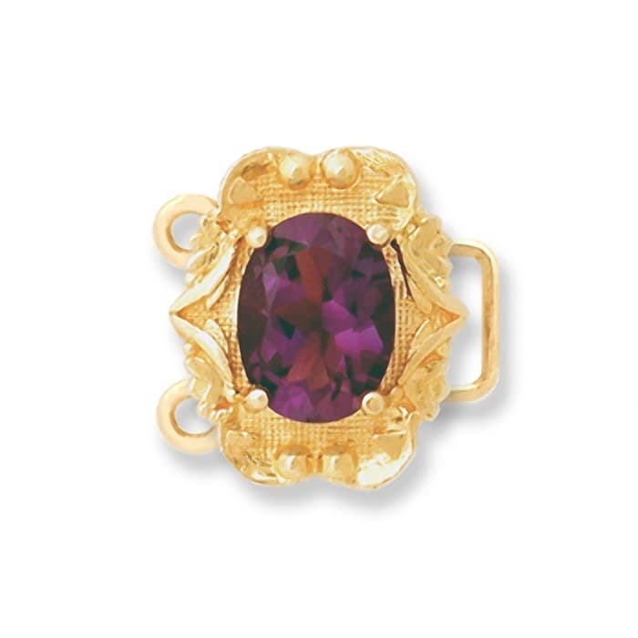 CL047 14kt Yellow Gold Amethyst top