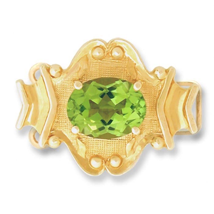 CL048 14kt Yellow Gold Peridot top