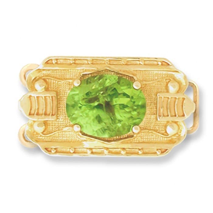 CL049 14kt Yellow Gold Peridot top