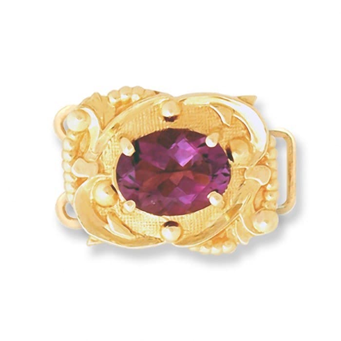 CL054 14kt Yellow Gold Amethyst top