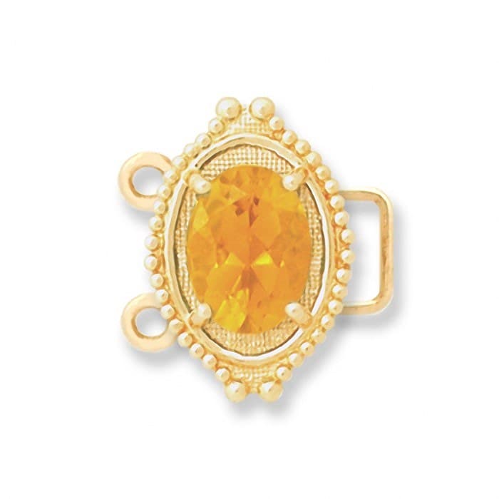 CL056 14kt Yellow Gold Citrine top