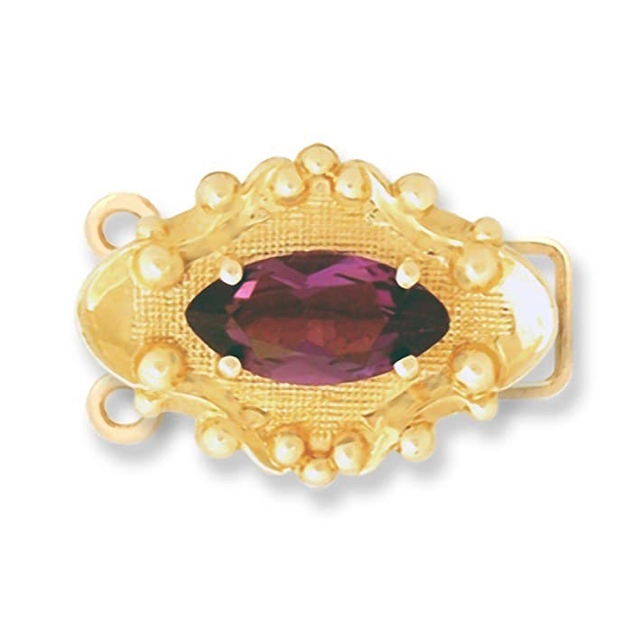 CL060 14kt Yellow Gold Amethyst top