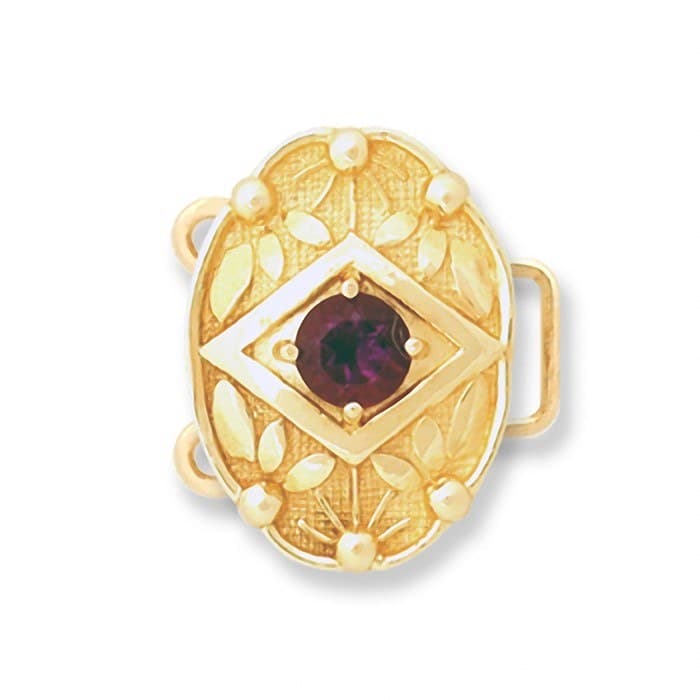 CL066 14kt Yellow Gold Amethyst top