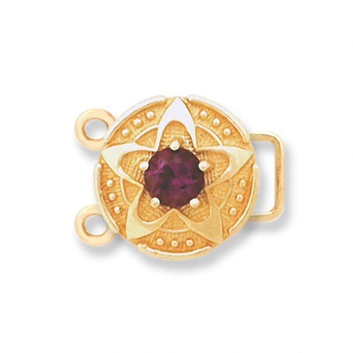 CL067 14kt Yellow Gold Amethyst top