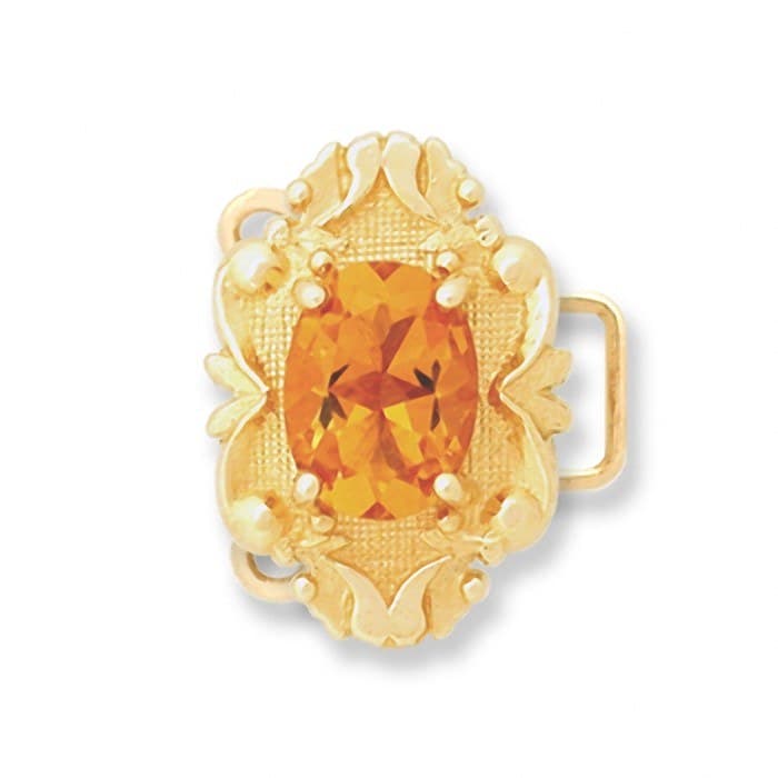 CL073 14kt Yellow Gold Citrine top