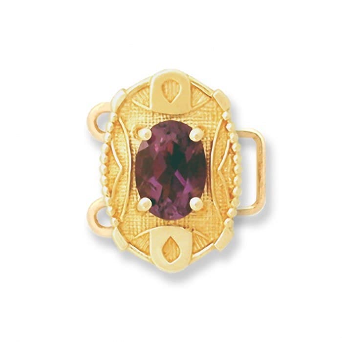 CL075 14kt Yellow Gold Amethyst top