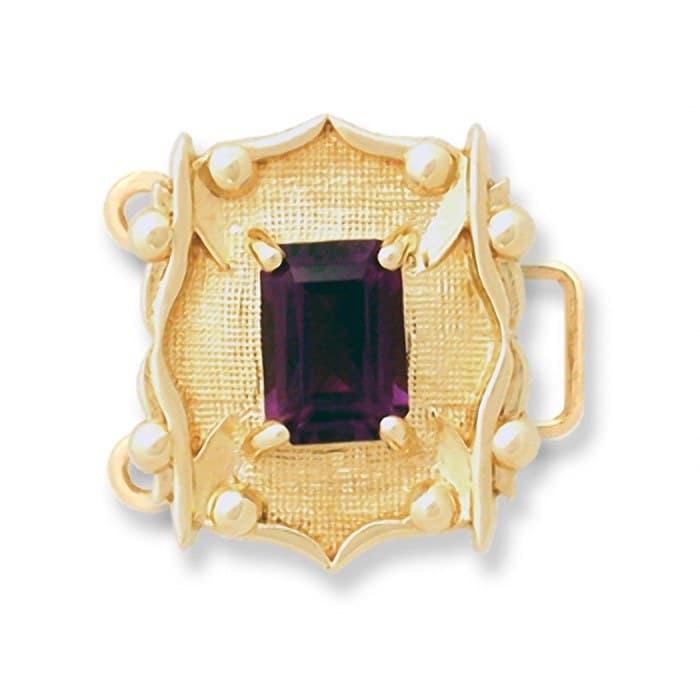 CL110 14kt Yellow Gold Amethyst top