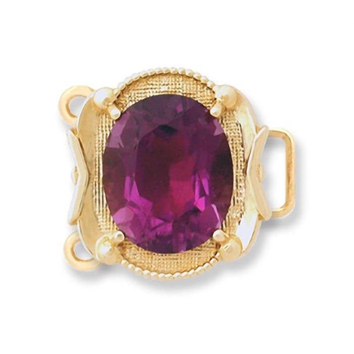 CL114 14kt Yellow Gold Amethyst top