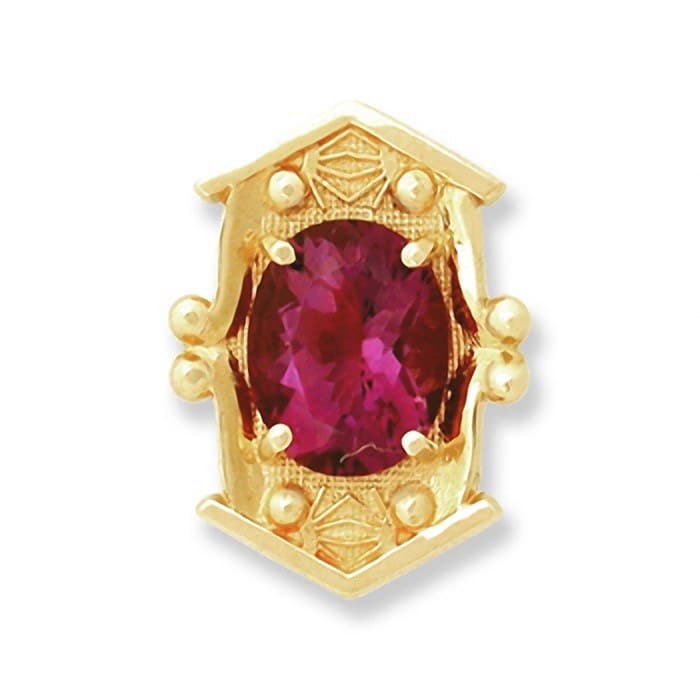 SL032 14kt Yellow Gold Amethyst top