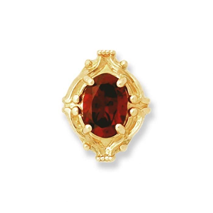 SL036 14kt Yellow Gold Garnet top