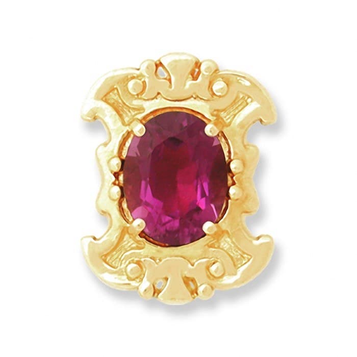 SL038 14kt Yellow Gold Amethyst top