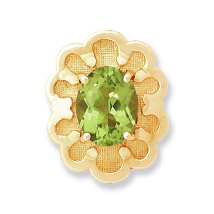 SL039 14kt Yellow Gold Peridot top