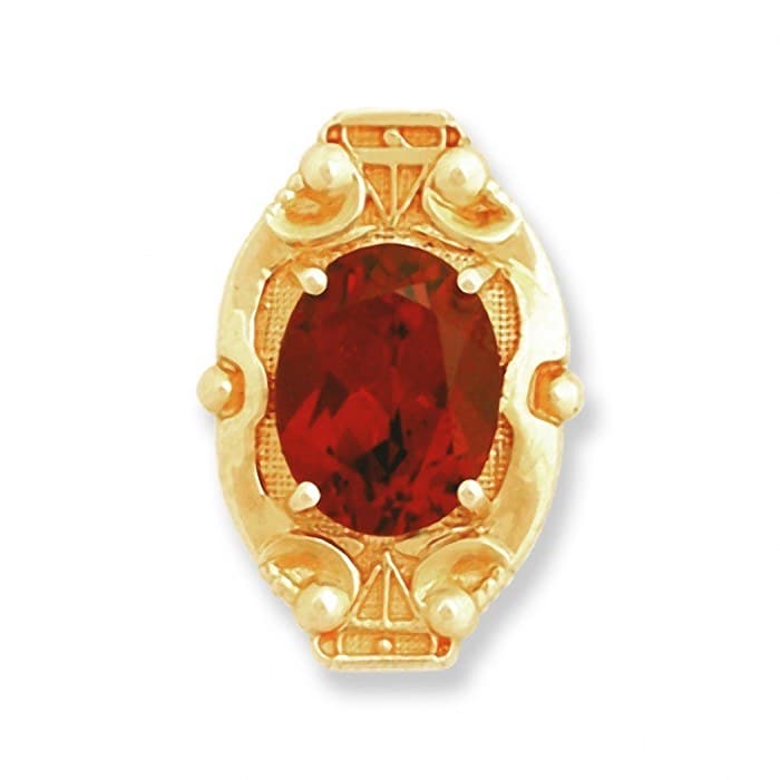 SL045 14kt Yellow Gold Garnet top