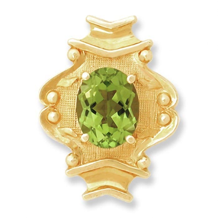 SL048 14kt Yellow Gold Peridot top