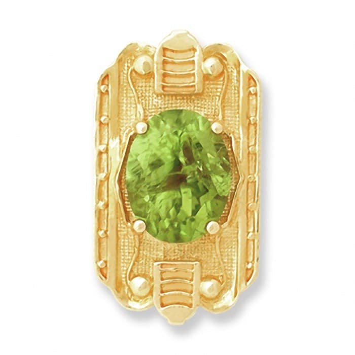 SL049 14kt Yellow Gold Peridot top