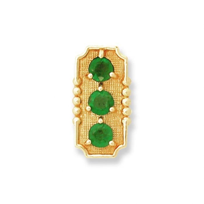 SL052 14kt Yellow Gold Emerald top
