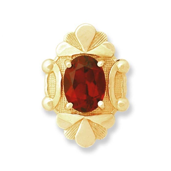 SL069 14kt Yellow Gold Garnet top