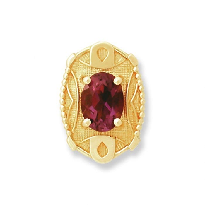 SL075 14kt Yellow Gold Amethyst top