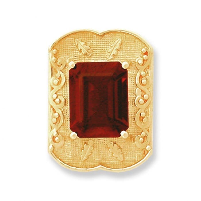 SL080 14kt Yellow Gold Garnet top