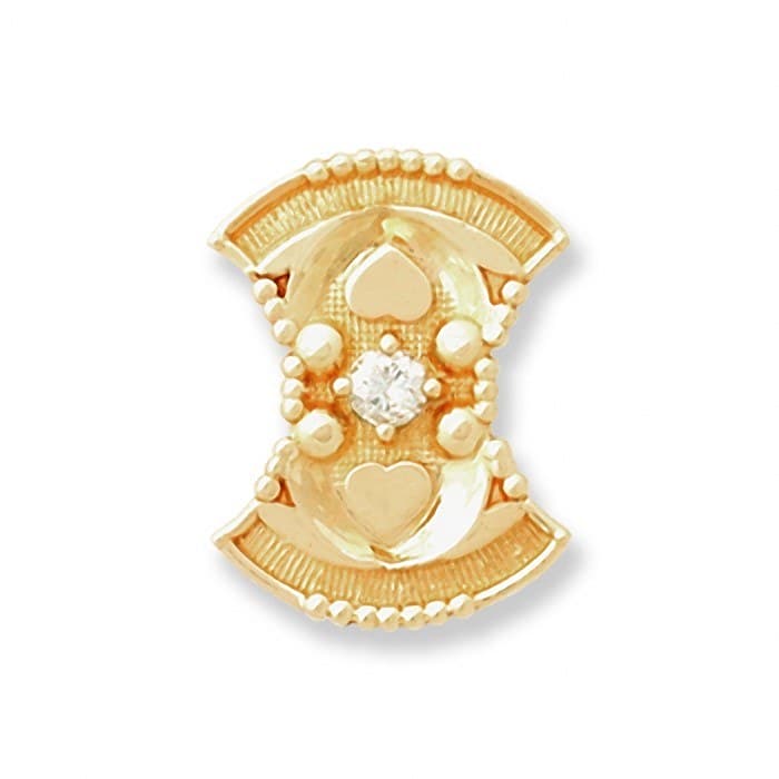 SL099 14kt Yellow Gold Diamond top