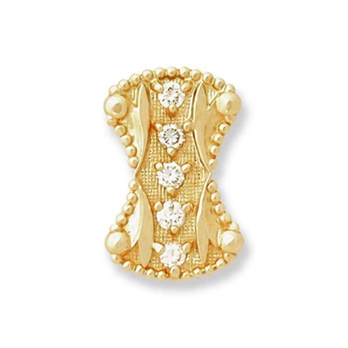 SL100 14kt Yellow Gold Diamond top