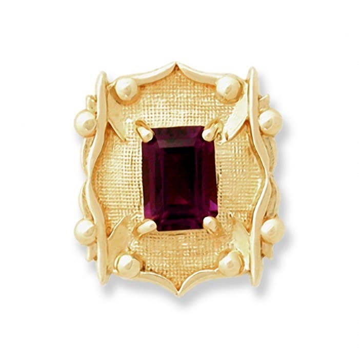 SL110 14kt Yellow Gold Amethyst top