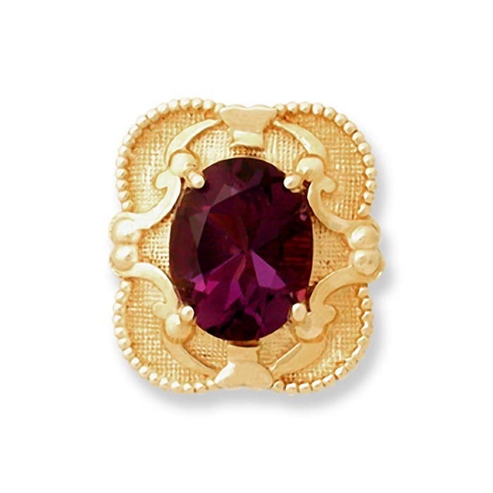 SL112 14kt Yellow Gold Amethyst top