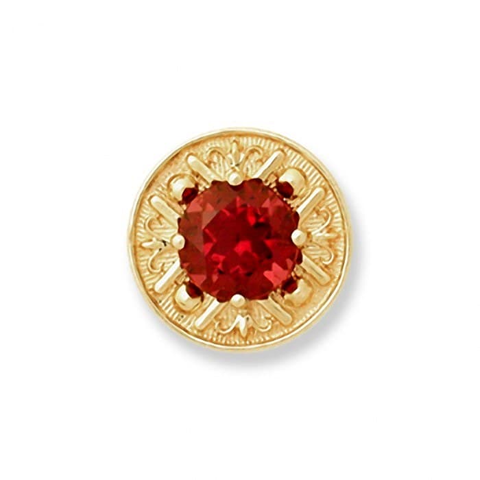 SL120 14kt Yellow Gold Rhodolite top