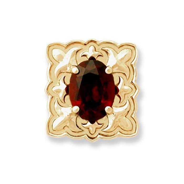 SL123 14kt Yellow Gold Garnet top