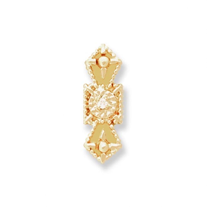 SL125 14kt Yellow Gold Diamond top