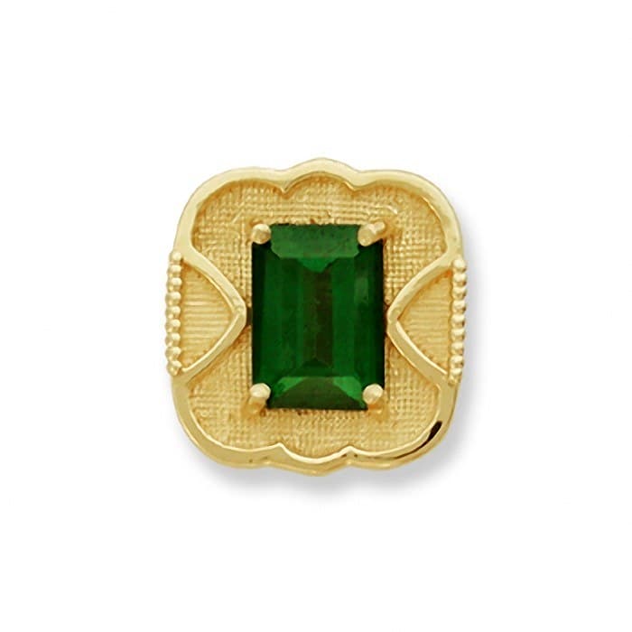 SL131 14kt Yellow Gold Green Tourmaline top