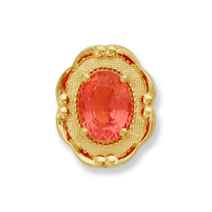 SL134 14kt Yellow Gold Pink Tourmaline top