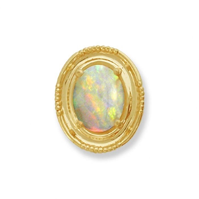 SL135 14kt Yellow Gold Opal top