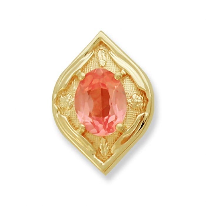 SL144 14kt Yellow Gold Pink Topaz top