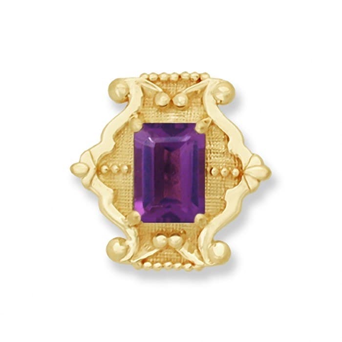 SL160 14kt Yellow Gold Amethyst top