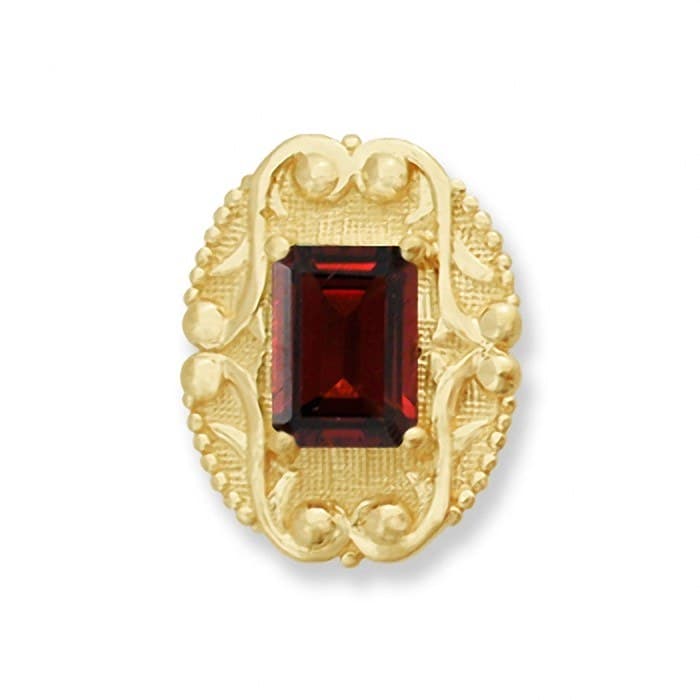 SL162 14kt Yellow Gold Garnet top