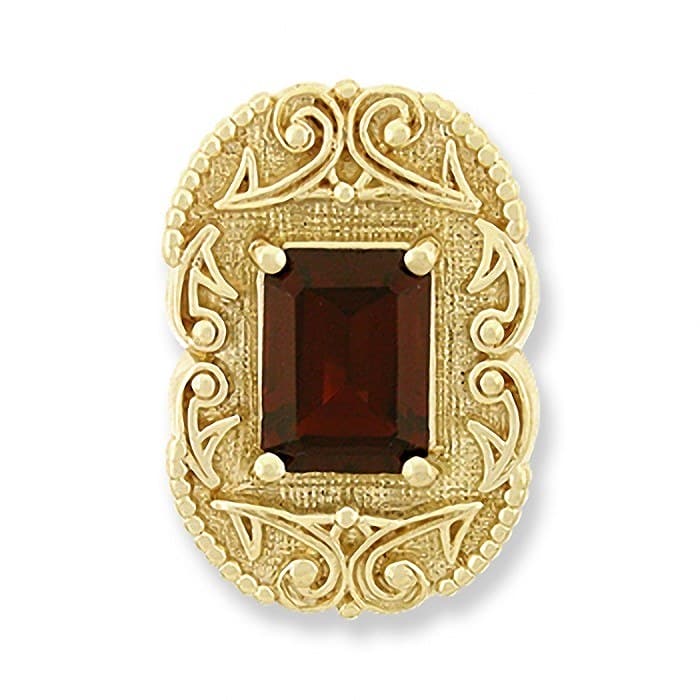 SL168 14kt Yellow Gold Garnet top