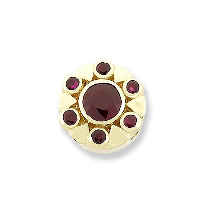 SL221 14kt Yellow Gold Ruby and Ruby top