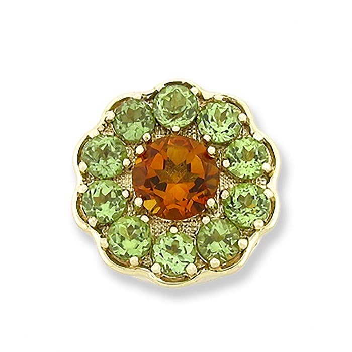 SL223 14kt Yellow Gold Citrine and Peridot top