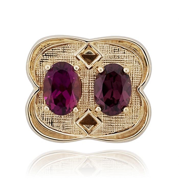 SL260 14kt Yellow Gold Rhodolite top