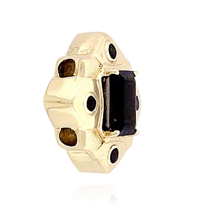 SL367 14kt Yellow Gold Iolite and Iolite angle