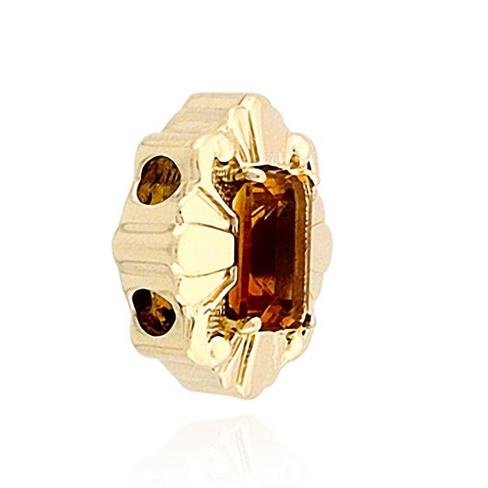 SL376 14kt Yellow Gold Citrine angle