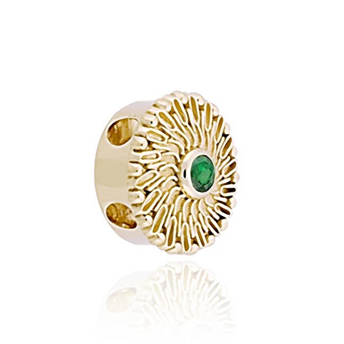 SL451 14kt Yellow Gold Emerald angle